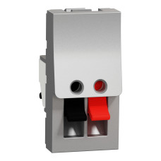 Аудиорозетка (1 модуль) Unica New Schneider Electric алюминий NU348730