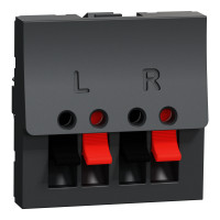 Аудиорозетка (2 модуля) Unica New Schneider Electric антрацит NU348654