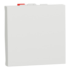 Выключатель 1-клавишный кнопочный (2 модуля) 10А Unica New Schneider Electric белый NU320618