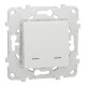 Вимикач 2-х клавішний з підсвічуванням 2 х сх.1а, 10А Unica New Schneider Electric білий NU521118N