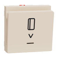 Вимикач картковий з підсвічуванням (2 модулі) 10А Unica New Schneider Electric бежевий NU328344