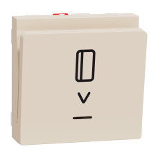 Выключатель карточный с подсветкой (2 модуля) 10А Unica New Schneider Electric бежевый NU328344