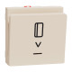 Вимикач картковий з підсвічуванням (2 модулі) 10А Unica New Schneider Electric бежевий NU328344