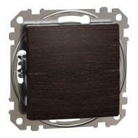 Выключатель одноклавишный кнопочный венге Sedna Design & Element Schneider Electric SDD181111