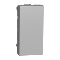 Заглушка (1 модуль) Unica New Schneider Electric алюминий NU986530