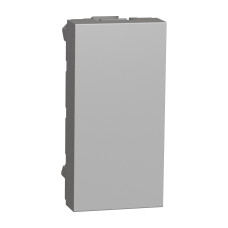Заглушка (1 модуль) Unica New Schneider Electric алюминий NU986530