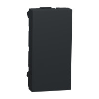 Заглушка (1 модуль) Unica New Schneider Electric антрацит NU986554