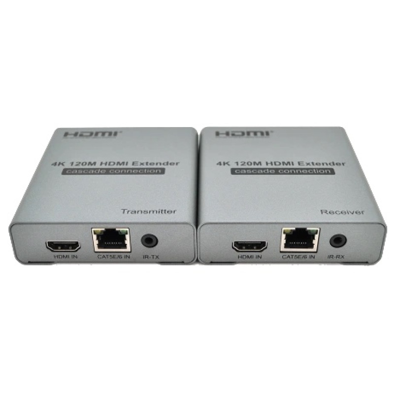 Одноканальный активный удлинитель HDMI по UTP кабелю с управлением до 120м.