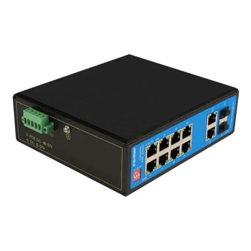 Коммутатор 12 портов неуправляемый Ewind EW-PIS1712-8FE PoE