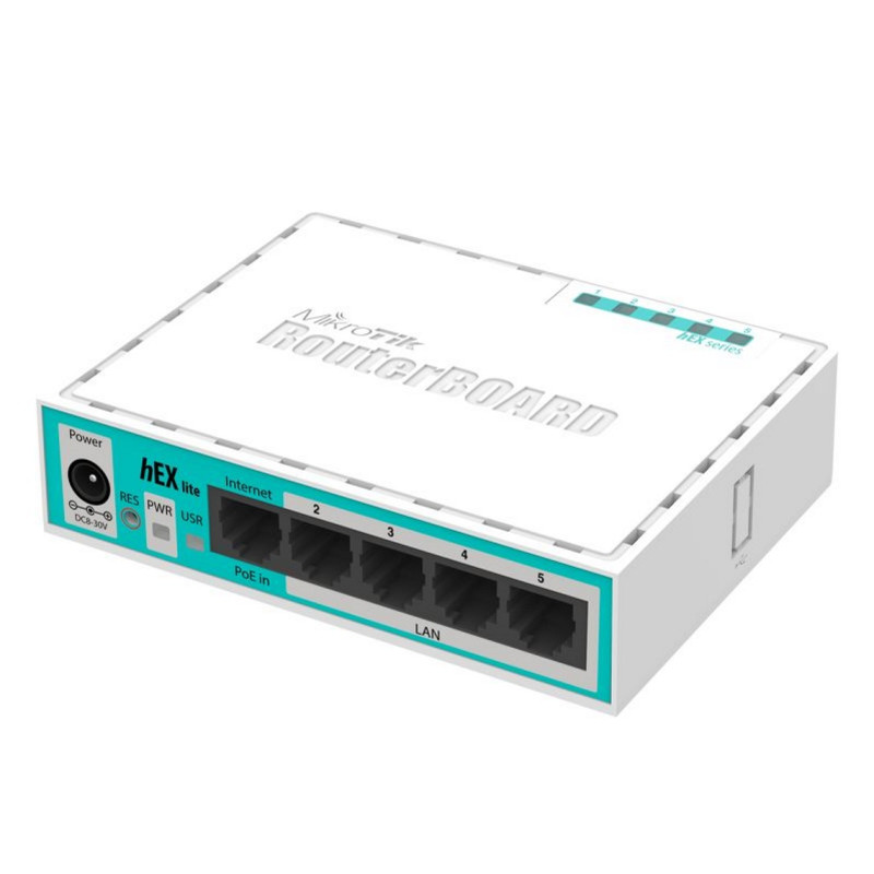 Маршрутизатор MikroTik hEX lite (RB750r2) 5-портовий