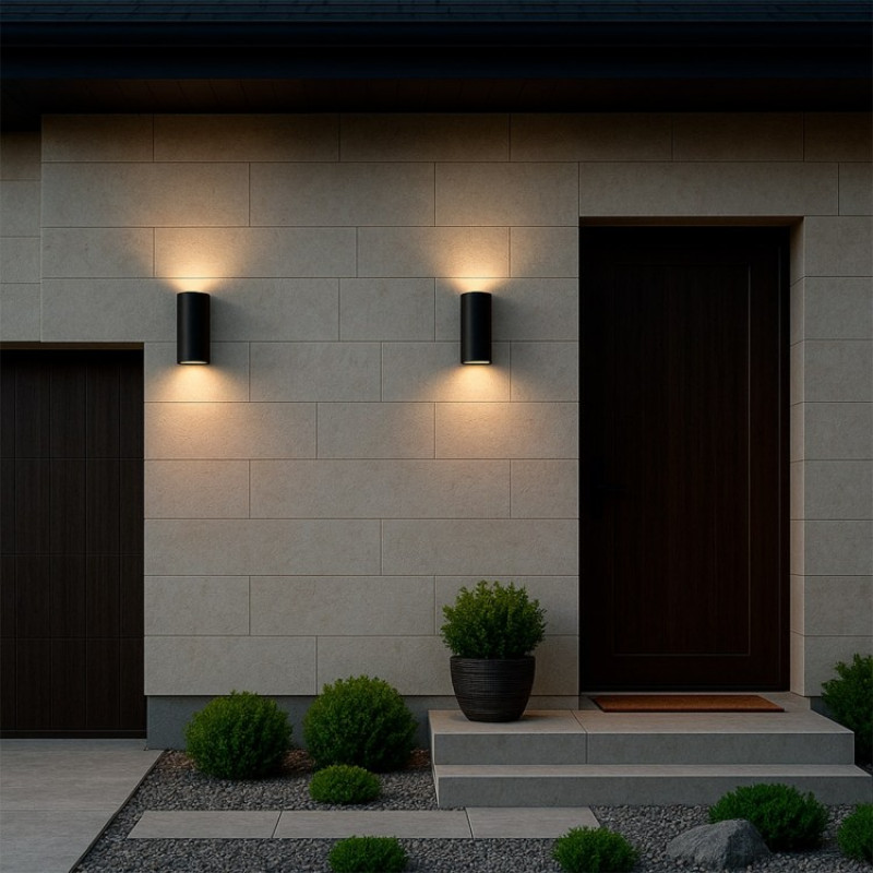 Архитектурный фасадный накладной светильник Ledcoin DH145 под лампу черный (80840)