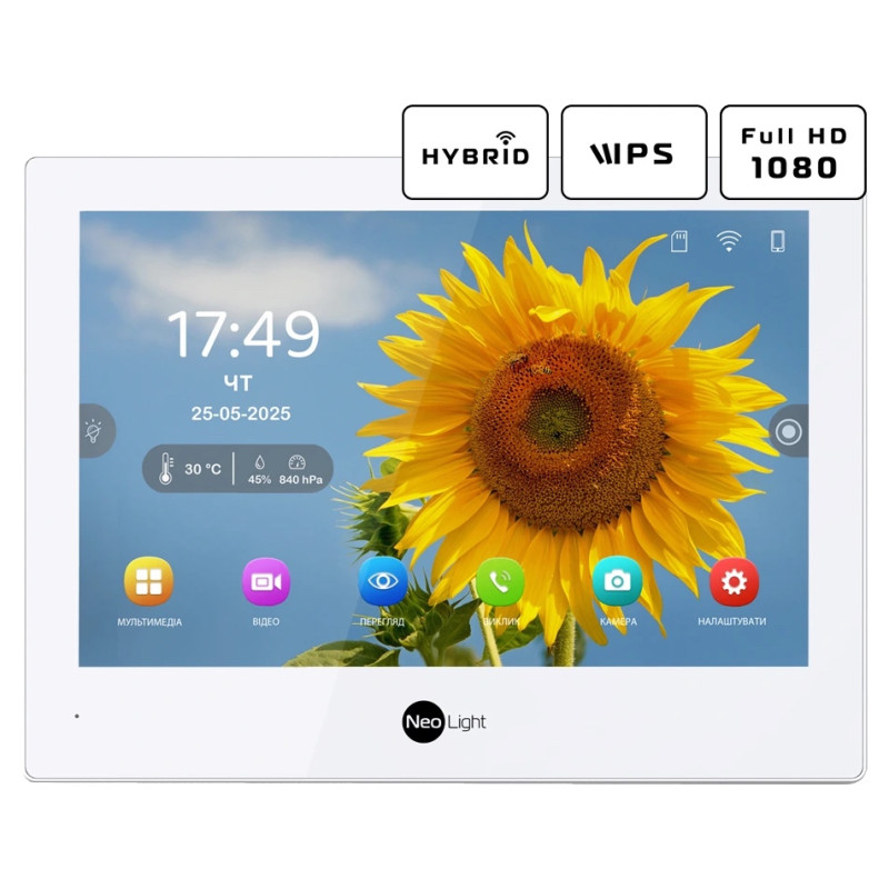 Комплект відеодомофону Neolight ALPHA Hybrid + SOLO FHD Graphite