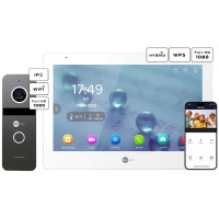 Комплект видеодом Neolight MEZZO Hybrid+SOLO IPW Graphite с уголком, PoE адаптер для панели вызова