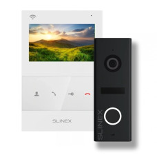 Комплект видеодомофон + панель вызова Slinex SQ-04N Cloud white + ML-17HD black вызова