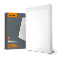 Светодиодный LED светильник квадратный VIDEX DL6S 24W 3000K-4000K-6500K White (VL-DL6S-24CW)