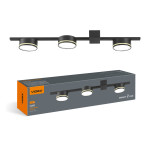 Светильник спот VIDEX под лампу накладной 3xGX53 Черный (VL-SPF32-3B)