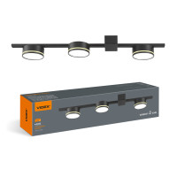 Светильник спот VIDEX под лампу накладной 3xGX53 Черный (VL-SPF32-3B)