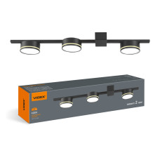 Светильник спот VIDEX под лампу накладной 3xGX53 Черный (VL-SPF32-3B)