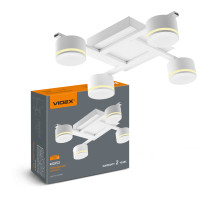 Светильник спот VIDEX под лампу 4xGX53 накладной Белый (VL-SPF31-4W)