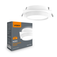 Светильник точечный VIDEX под лампу GX53 врезной Квадратный Белый (VL-SPF33S-W)