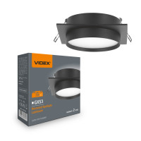 Светильник точечный VIDEX под лампу GX53 врезной Квадратный Черный (VL-SPF33S-B)
