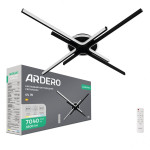 Світлодіодний накладний смарт світильник Ardero AL6185-1ARD MILL 64Вт чорний 80971