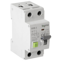 Диференційний автоматичний вимикач SIGMA 6кА, 2Р, 30мА, 32А "АС" (SRM2032030)
