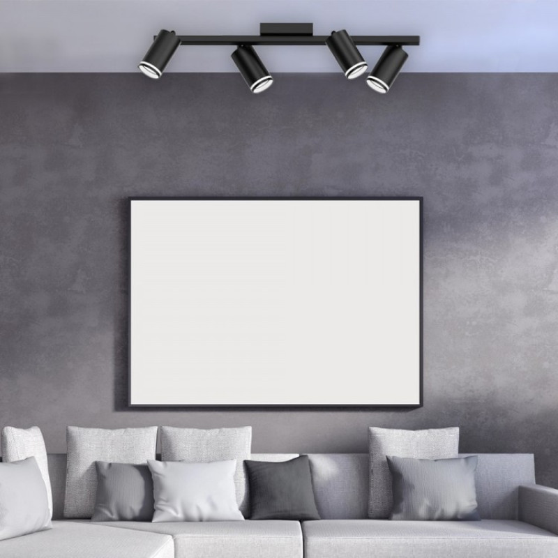 Накладний поворотний світильник спот Ardero ML348-4X під лампу чорний 80388