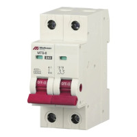 Модульный автоматический выключатель 6кА, 2Р, 6А "С" MTS06, Mutlusan