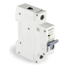Модульный автоматический выключатель SIGMA 6кА, 1Р, 4А "С" (6SM104C)
