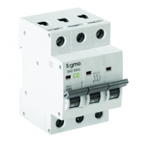 Модульный автоматический выключатель SIGMA 6кА, 3Р, 63А "С" (6SM363C)