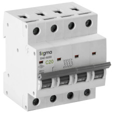 Модульный автоматический выключатель SIGMA 6кА, 4Р, 25А "С" (6SM425C)