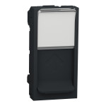 Накладка для розетки RJ45 1 модуль Unica New Schneider Electric антрацит NU941054