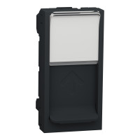 Накладка для розетки RJ45 1 модуль Unica New Schneider Electric антрацит NU941054