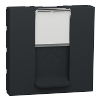 Накладка для розетки RJ45 2 модуля Unica New Schneider Electric антрацит NU941154