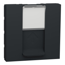 Накладка для розетки RJ45 2 модуля Unica New Schneider Electric антрацит NU941154