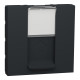 Накладка для розетки RJ45 2 модуля Unica New Schneider Electric антрацит NU941154