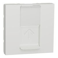 Накладка для розетки RJ45 2 модуля Unica New Schneider Electric білий NU941118