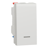 Переключатель 1-клавишный с нейтралью (1 модуль) 10А Unica New Schneider Electric белый NU310318S