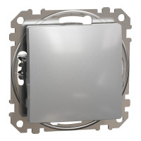 Перемикач одноклавішний кнопковий алюміній Sedna Design & Element Schneider Electric SDD113116