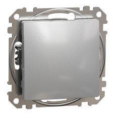 Перемикач одноклавішний кнопковий алюміній Sedna Design & Element Schneider Electric SDD113116