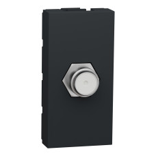 Розетка Coaxial F-type (1 модуль) Unica New Schneider Electric антрацит NU346854