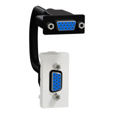 Розетка HD15 female (VGA) 1 модуль Unica New Schneider Electric белая NU343218