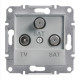Розетка TV-SAT-SAT конечная 1 dB Asfora Schneider Electric алюминий EPH3600161
