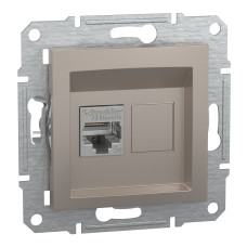 Розетка компьютерная 5e STP Schneider Electric бронза EPH5000169