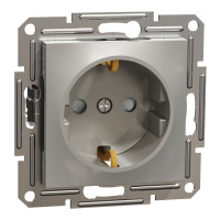 Розетка с заземлением и защитными шторками Schneider Electric бронза EPH2900269