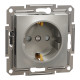 Розетка с заземлением и защитными шторками Schneider Electric бронза EPH2900269