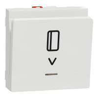 Вимикач картковий з підсвічуванням (2 модулі) 10А Unica New Schneider Electric білий NU328318