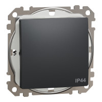 Вимикач одноклавішний IP44 10А-250В чорний Sedna Design Schneider Electric SDD214101