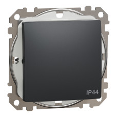 Выключатель одноклавишный IP44 10А-250В черный Sedna Design Schneider Electric SDD214101